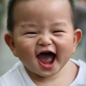 funny laughing baby Asian
