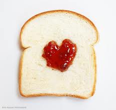 love jelly valentine on bread